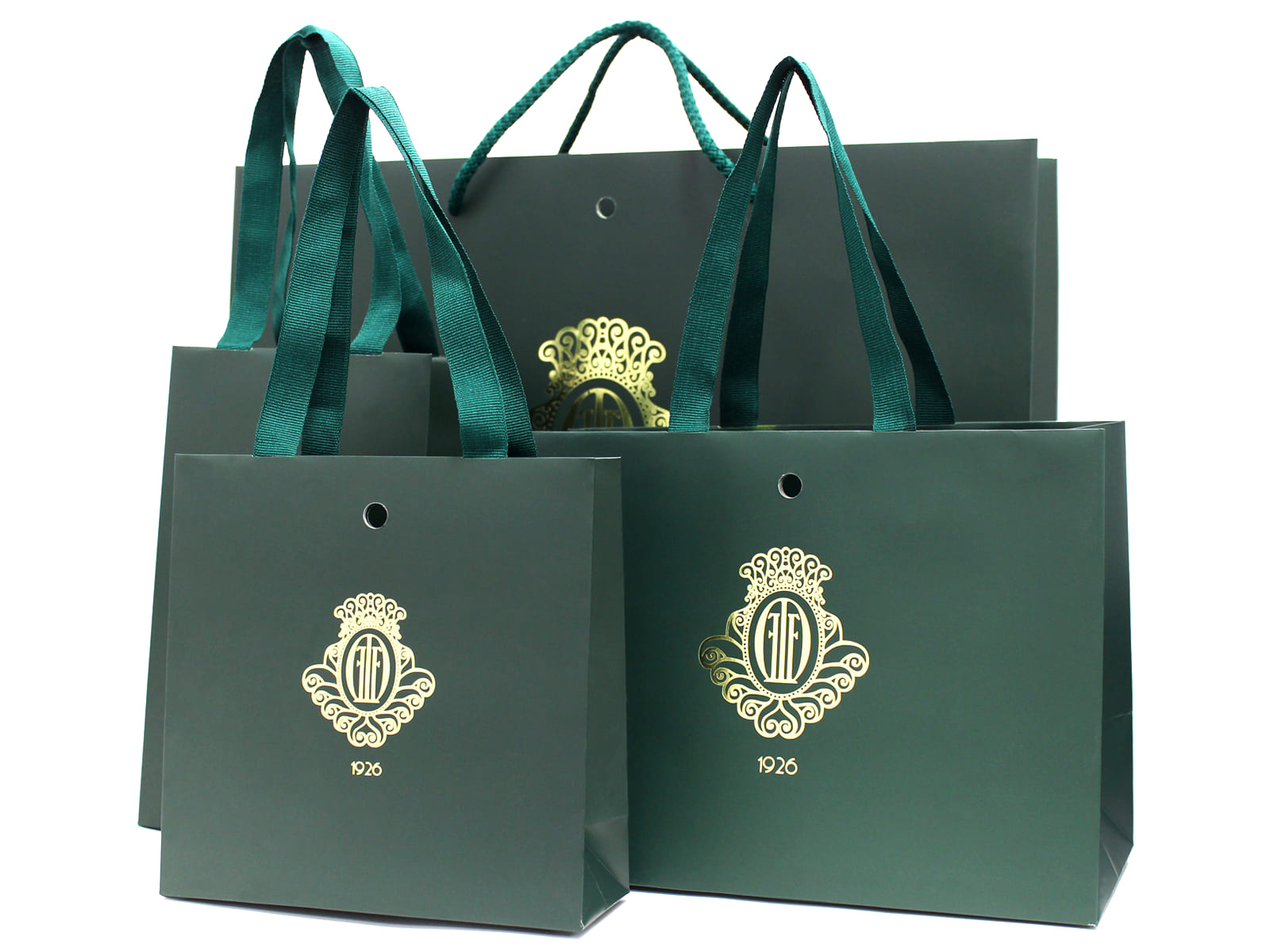 design túi giấy màu xanh