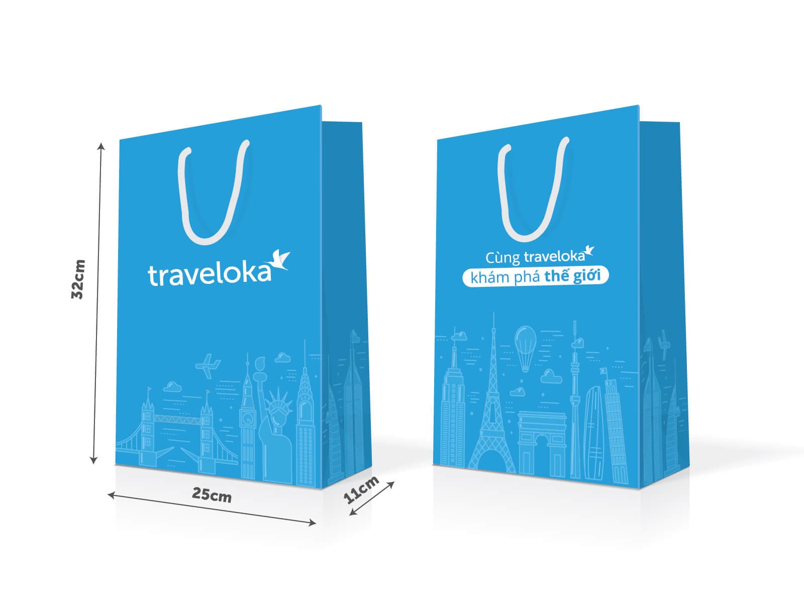 mẫu túi giấy thiết kế kiểu du lịch