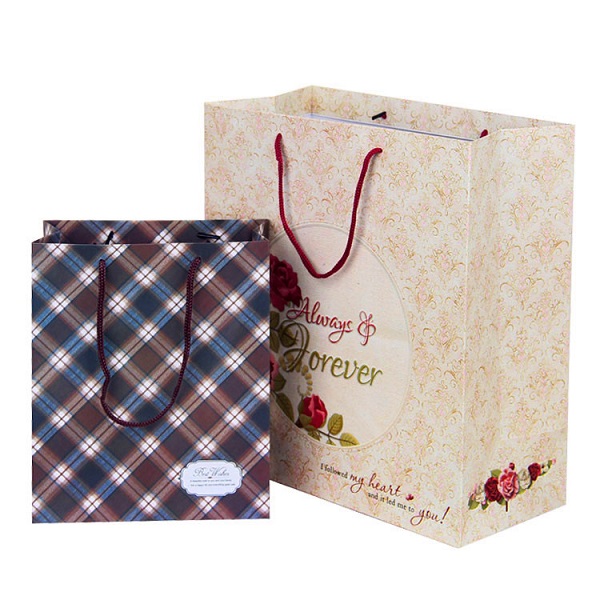 in Túi đựng quà in hoa văn caro