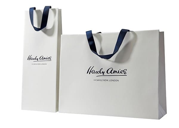 túi giấy kraft trắng thể hiện thương hiệu
