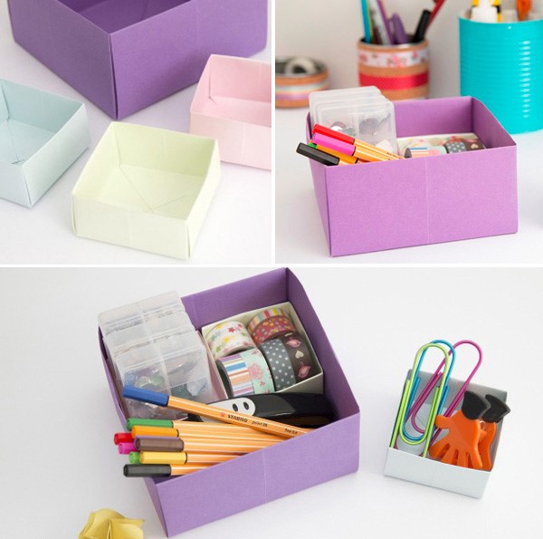 cách làm hộp giấy đựng đồ