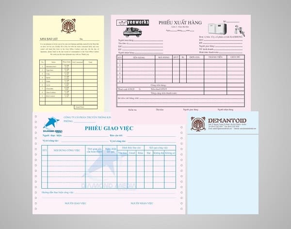 dịch vụ in biểu mẫu