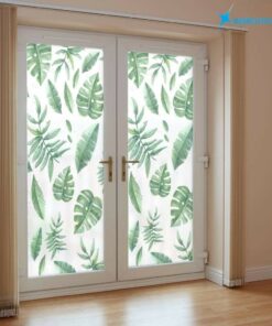 Decal hình lá xanh mát