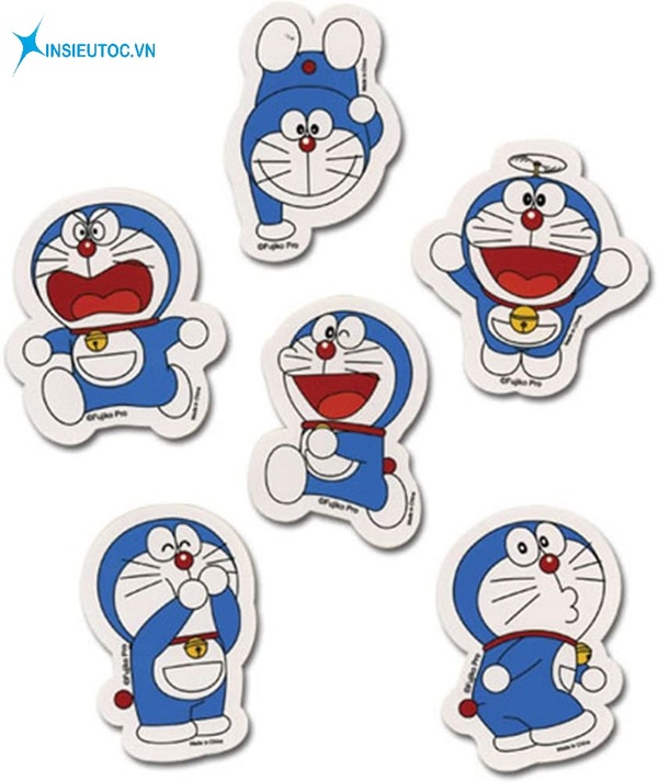 sticker doraemon dán kinh đáng yêu