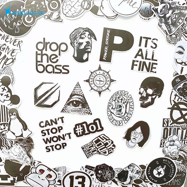 các mẫu sticker chữ cái đẹp - In Siêu Tốc