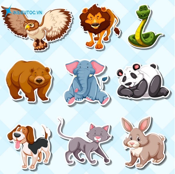 các mẫu sticker con vật đẹp - In Siêu Tốc