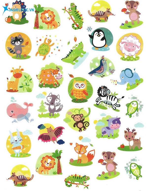 các mẫu sticker đẹp dễ thương - In Siêu Tốc