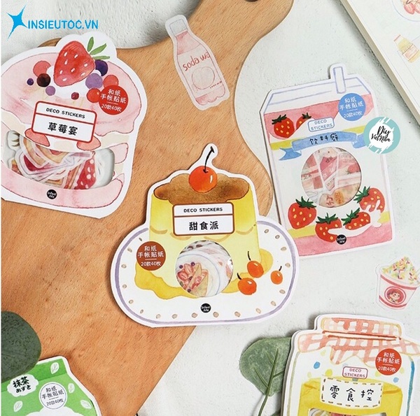 các mẫu sticker đồ ăn - In Siêu Tốc