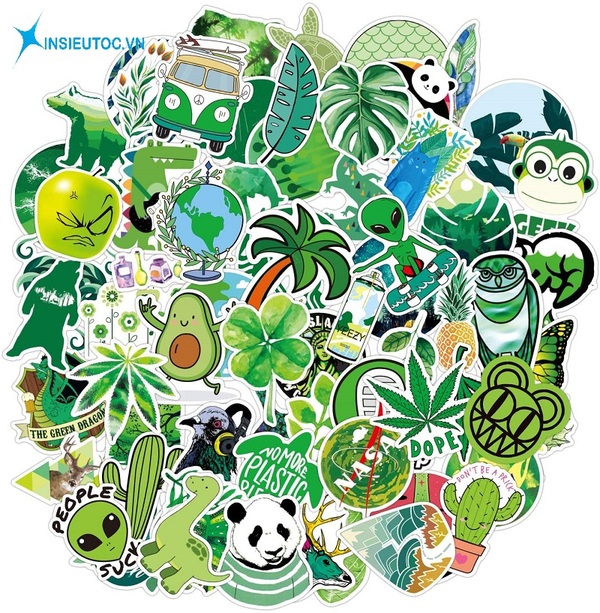 mẫu sticker cây cối đẹp - In Siêu Tốc