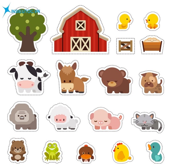 mẫu sticker nông trại đẹp - In Siêu Tốc