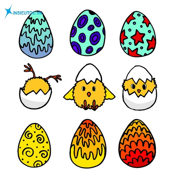 mẫu sticker trứng đẹp - In Siêu Tốc