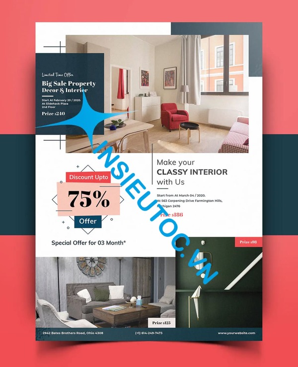 mẫu tờ rơi nội thất nghệ thuật