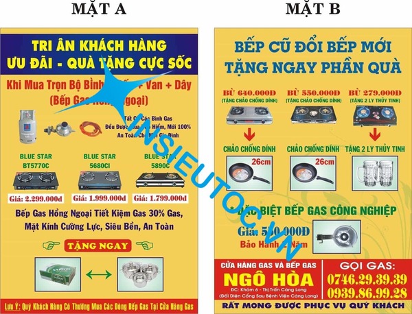 Mẫu tờ rơi quảng cáo gas