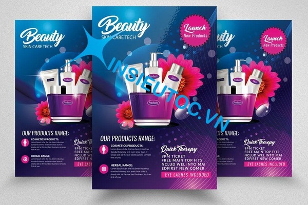 Mẫu tờ rơi quảng cáo mỹ phẩm