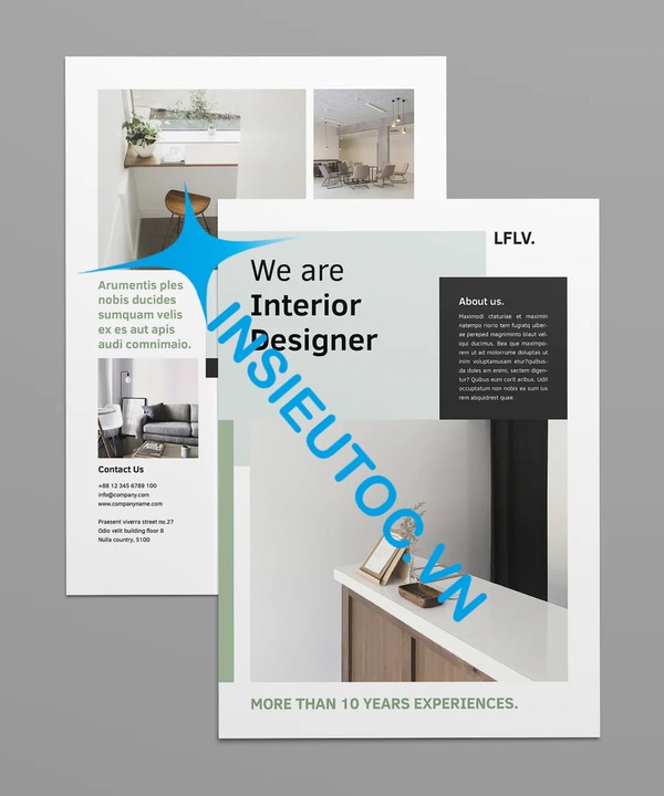 tờ rơi thiết kế nội thất