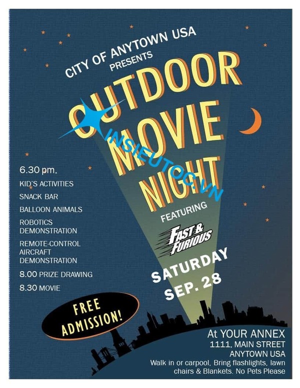 Mẫu tờ rơi quảng cáo phim