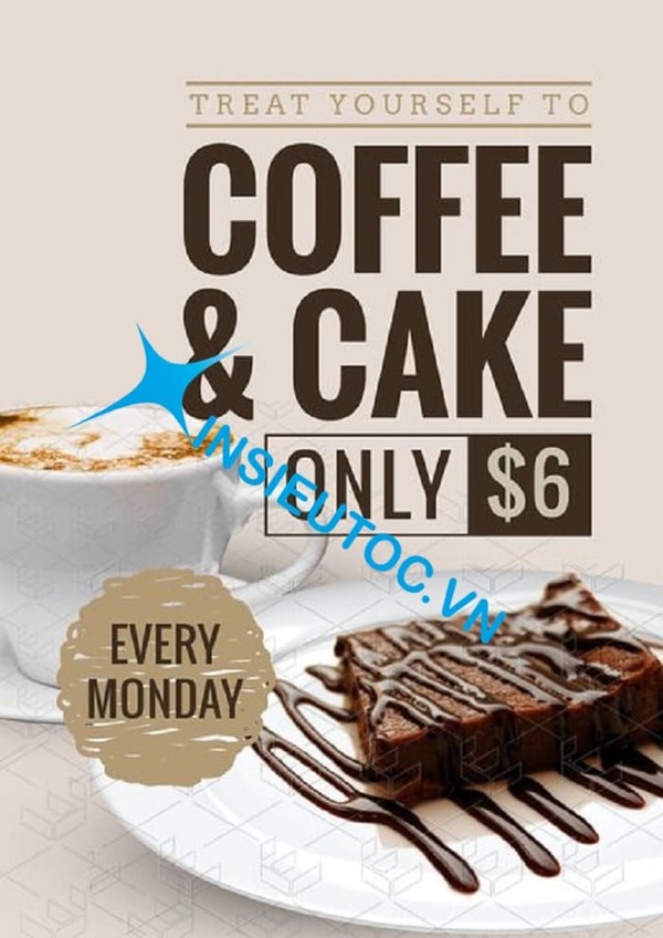 mẫu tờ rơi quảng cáo quán cafe đơn giản