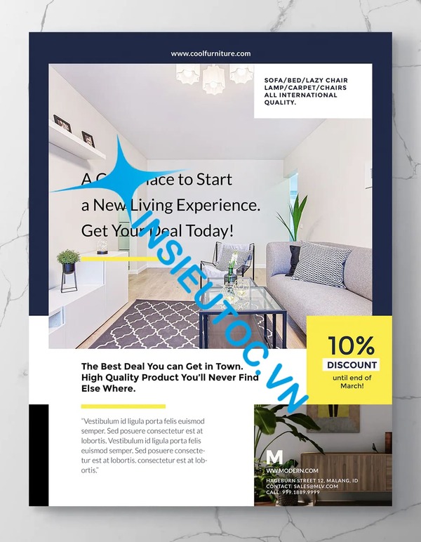 các tờ rơi thiết kế nội thất