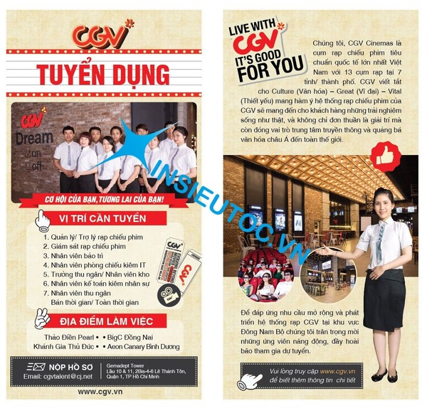 Mẫu tờ rời tuyển dụng sinh động