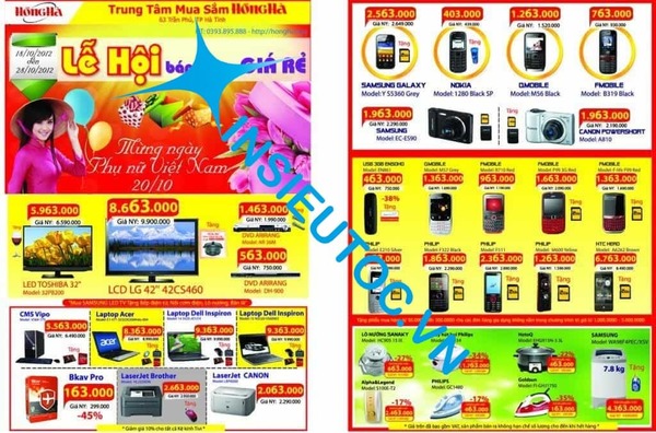 mẫu tờ rơi ưu đãi điện máy xanh