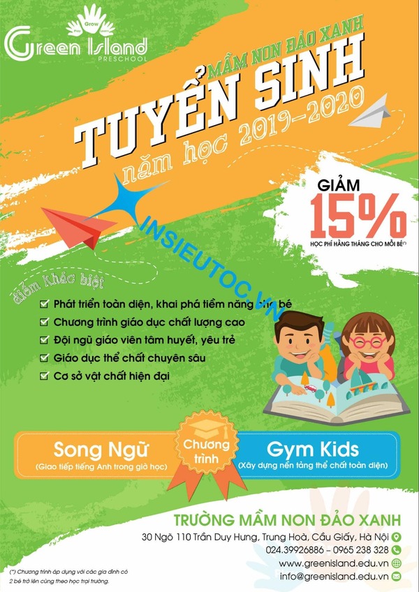 Tờ rơi chiêu sinh mầm non