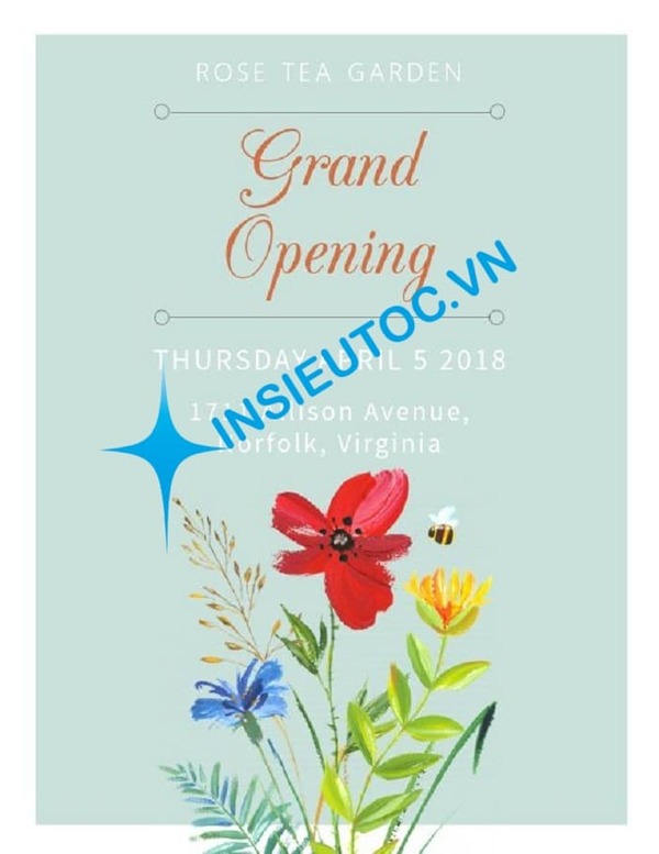 tờ rơi quảng cáo đơn giản