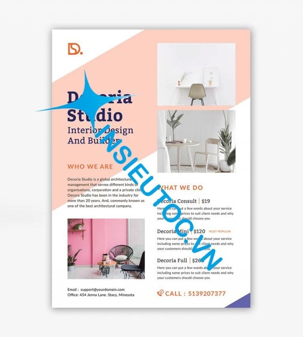 những mẫu tờ rơi nội thất ấn tượng