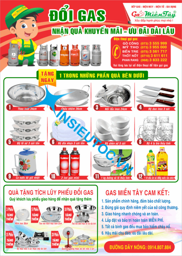 Tờ rơi quảng cáo gas