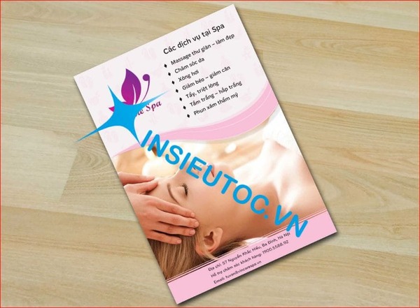 tờ rơi quảng cáo spa