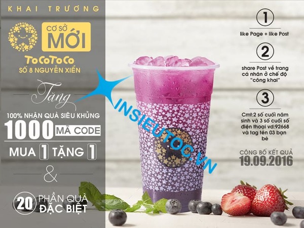 tờ rơi quảng cáo trà sữa