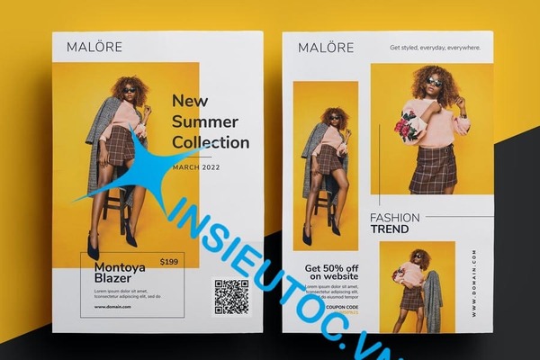 Tờ rơi shop quần áo bắt mắt