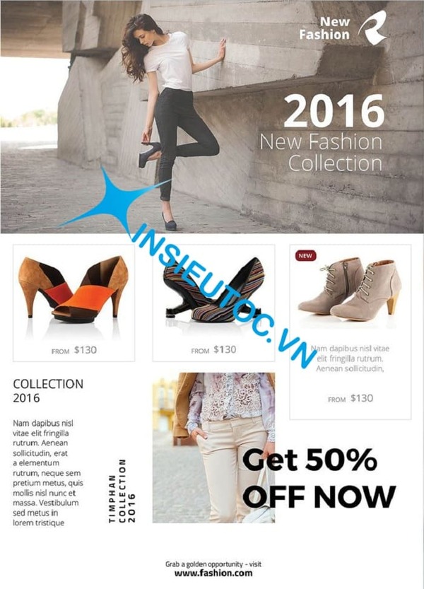 Tờ rơi shop quần áo theo trend