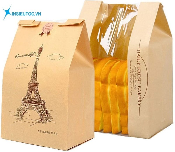 Túi giấy đựng bánh mì tiện dụng- In Siêu Tốc