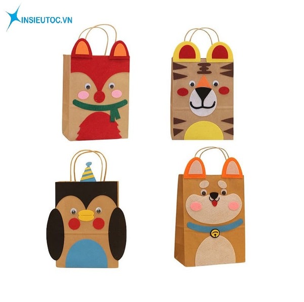 Túi giấy hình thú cưng - In Siêu Tốc