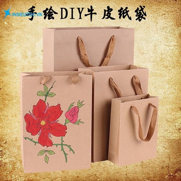 Túi giấy hoạ tiết vẽ tay - In Siêu Tốc