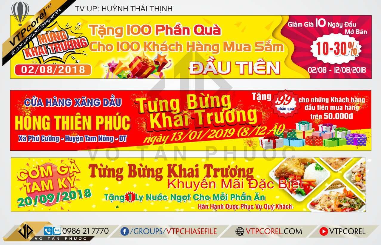 mẫu banner khai trương