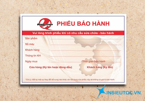 in phiếu bảo hành giá rẻ