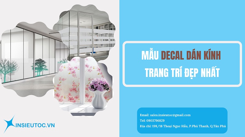 mẫu decal giấy dán kính đẹp