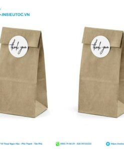 tem nhãn decal kraft hình tròn