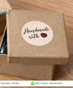 tem nhãn decal giấy kraft