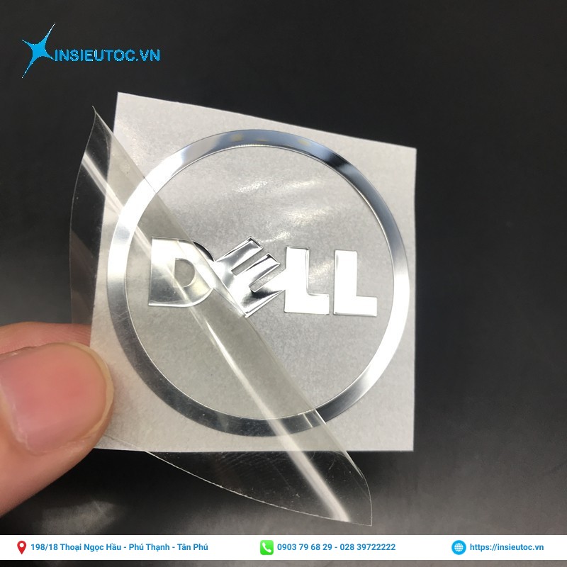 nhãn logo tráng gương