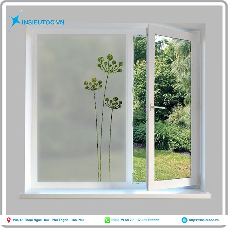 decal mờ cắt âm bản dán cửa sổ