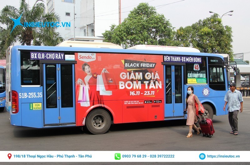 decal quảng cáo dán xe buýt