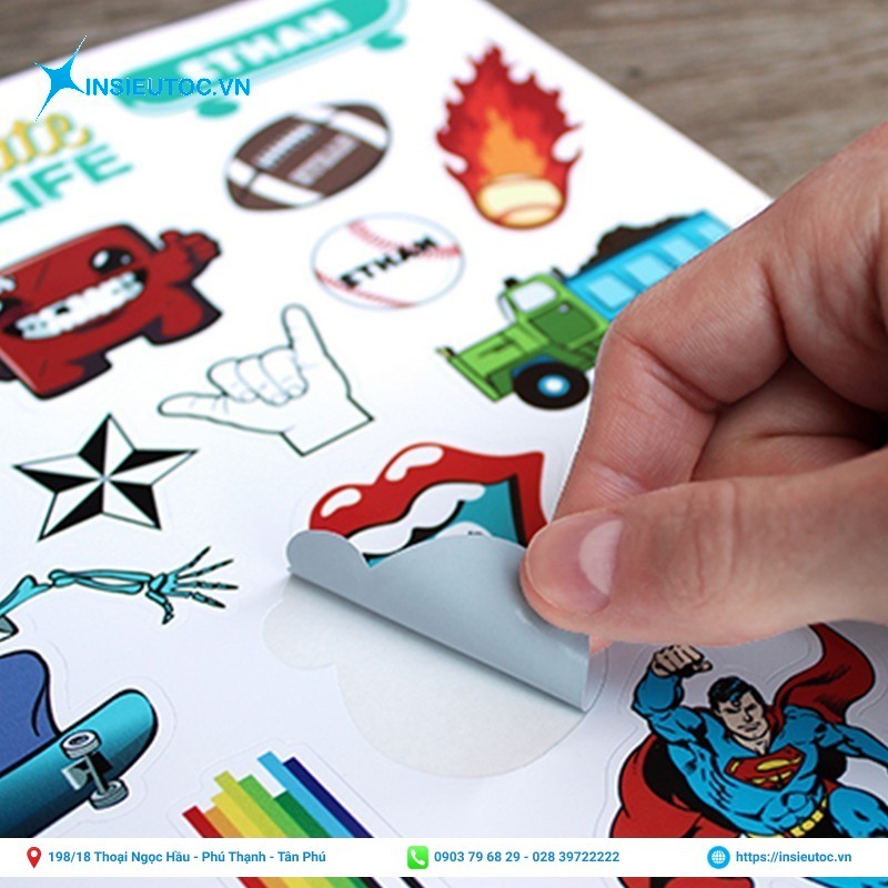in decal trắng sữa có thể bế cắt nhiều hình dáng
