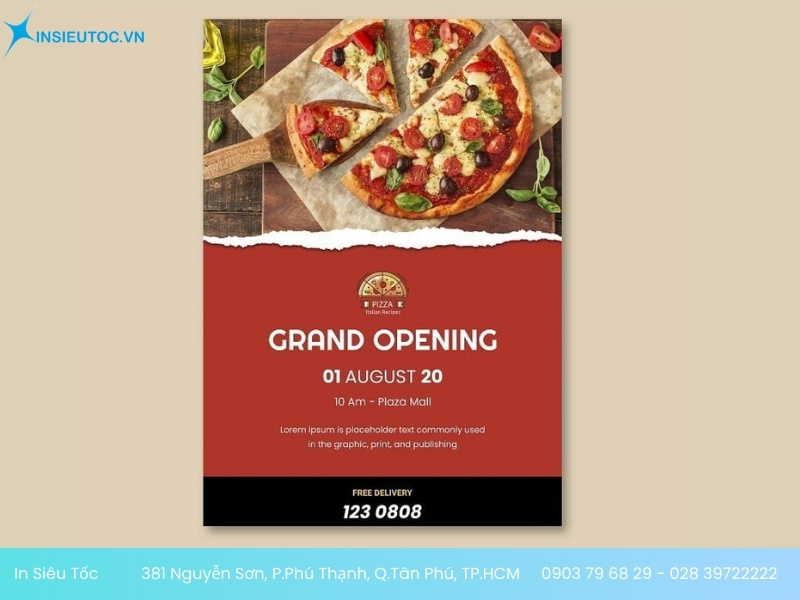 địa điểm in tờ rơi khai trương