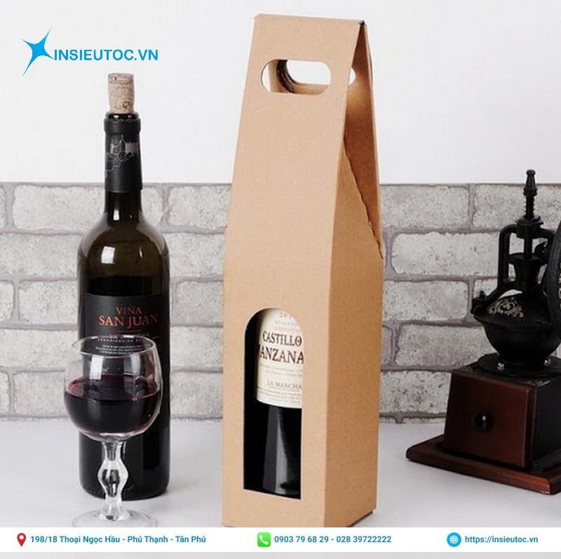 Hộp giấy kraft đựng rượu