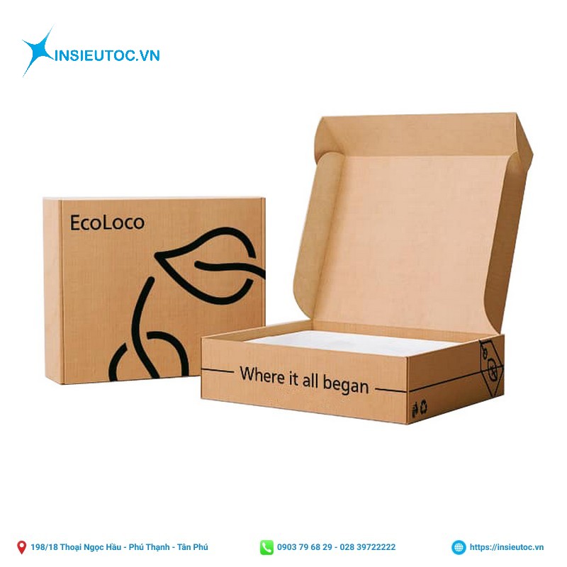 Hộp giấy kraft nắp gài