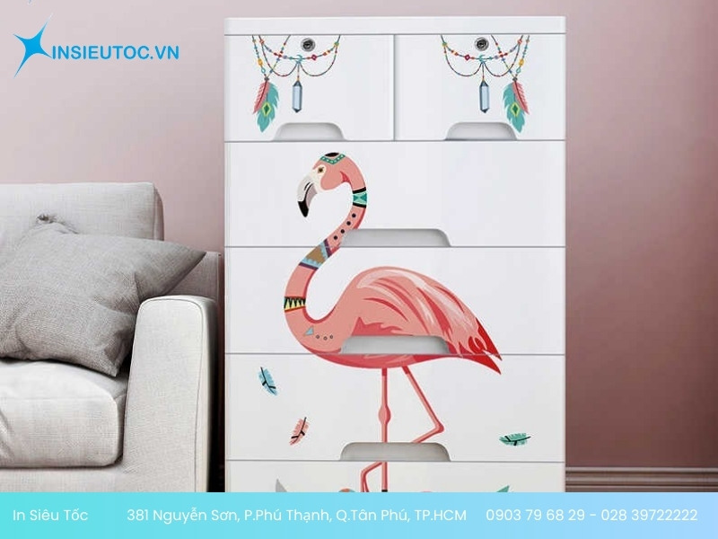 in decal trang trí chất lượng cao