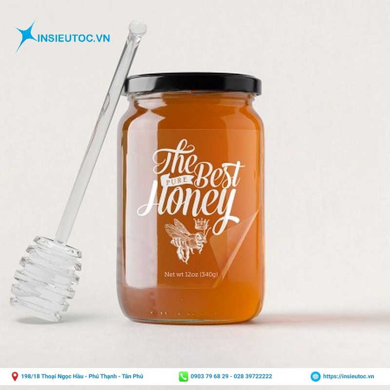 Mẫu decal trong suốt dán chai lọ phổ biến hiện nay