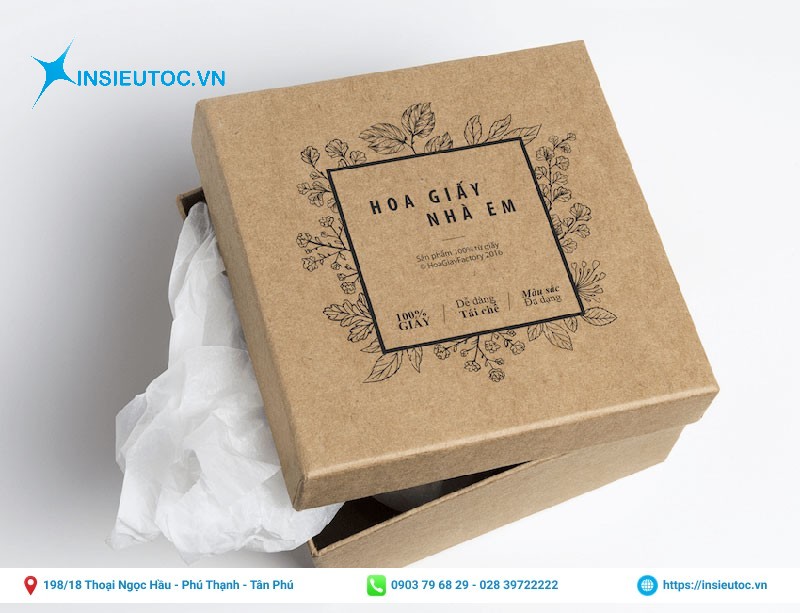 Hộp giấy kraft nắp rời